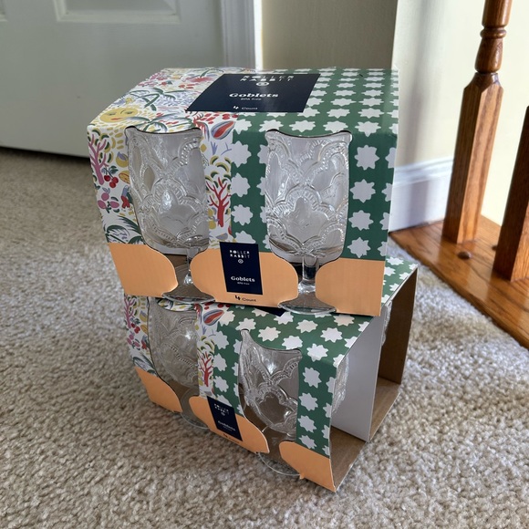 Roller Rabbit Clear Patterned Goblets - Floral Box Set  PBA Free (Target) - Picture 3 of 4